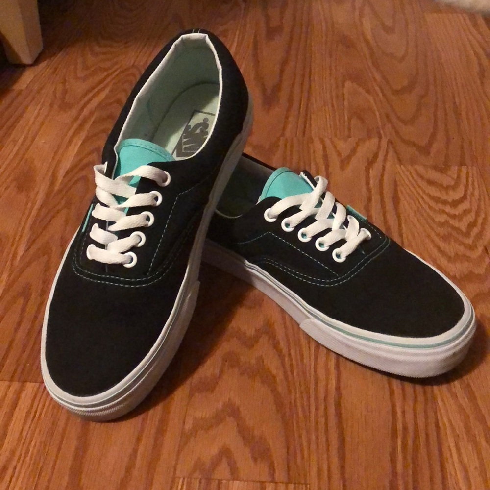 Blue and black vans